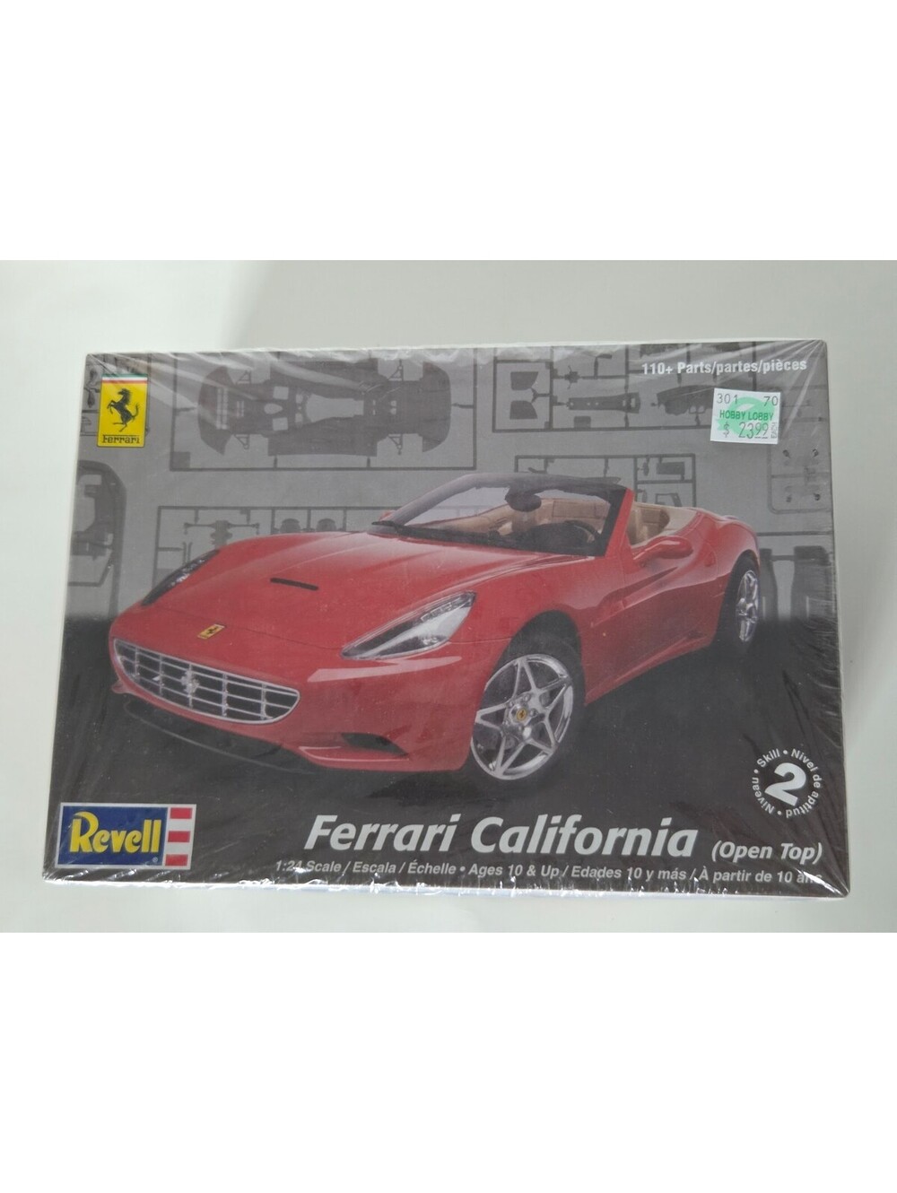 Revell Ferrari California Open Top 1:24 Scale Plastic Model Kit Unassembled